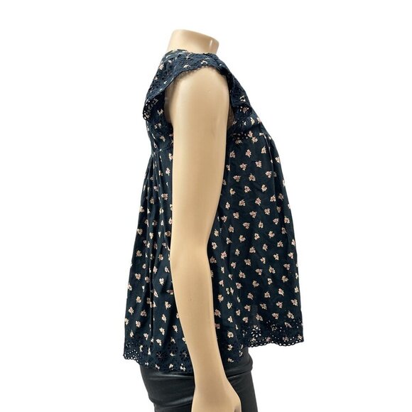 Ulla Johnson Floral Women Top Embroidered Lace Cap Sleeves & Keyhole Neck 0/XS‎ - Picture 10 of 10